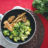 Chicken breast steak with broccoli